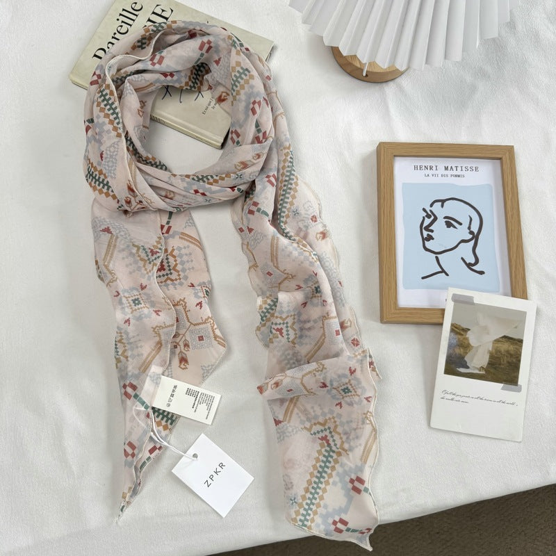 Product image for Scarvii - Patterned Semi-Sheer Scarf (Medallion)