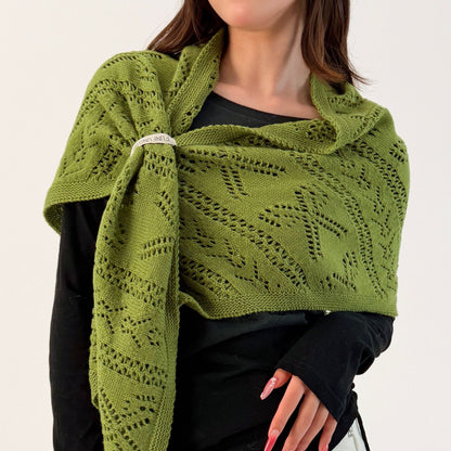 Scarvii - Bow-Like Geometric Openwork Knit Scarf