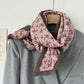 Scarvii - Floral Print Pleated Lightweight Scarf