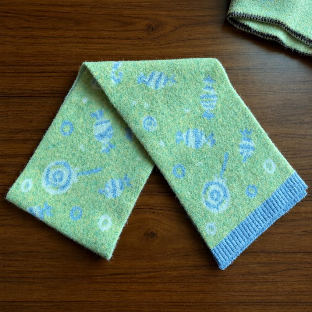 Product image for Scarvii - Multicolor Fuzzy Textured Scarf (Candy)