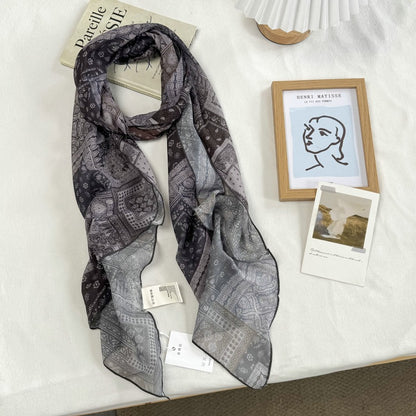 Scarvii - Semi-Sheer Print Scarf
