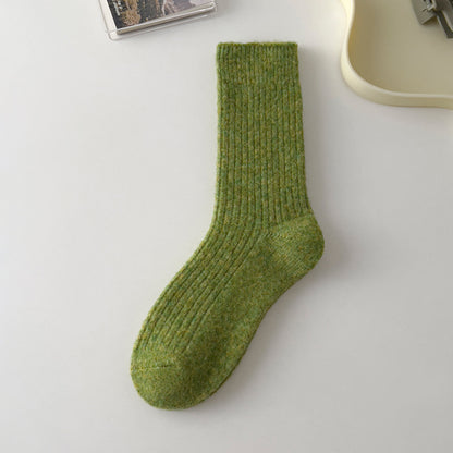 Rufia - Thickened Solid Color Wool Blend Socks