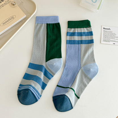 Rufia - Asymmetric Striped Socks