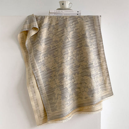 Product image for Scarvii - Short Fringed Ends Scarf (Light Gray)