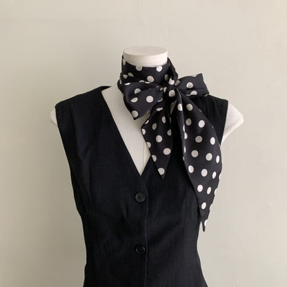 Scarvii - Retro Polka Dot Skinny Scarf
