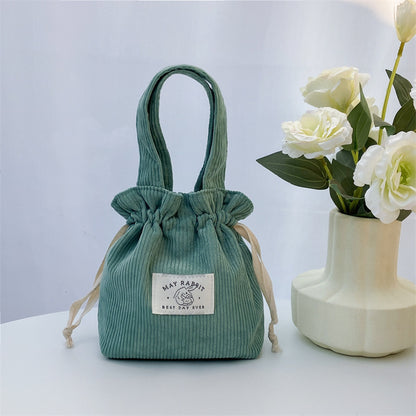 Cosbai - Rectangular Patch Drawstring Handheld Storage Bag