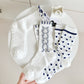 Rufia - Adorable White Rolled Edge Sheer Socks
