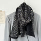 Scarvii - Floral Print Pleated Scarf