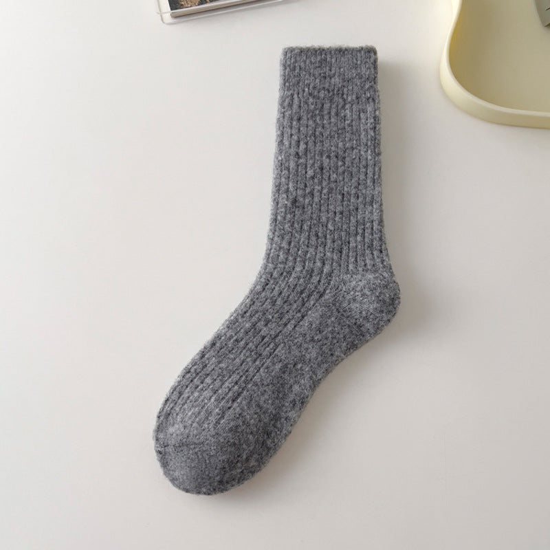 Rufia - Thickened Solid Color Wool Blend Socks