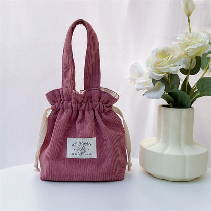 Cosbai - Rectangular Patch Drawstring Handheld Storage Bag
