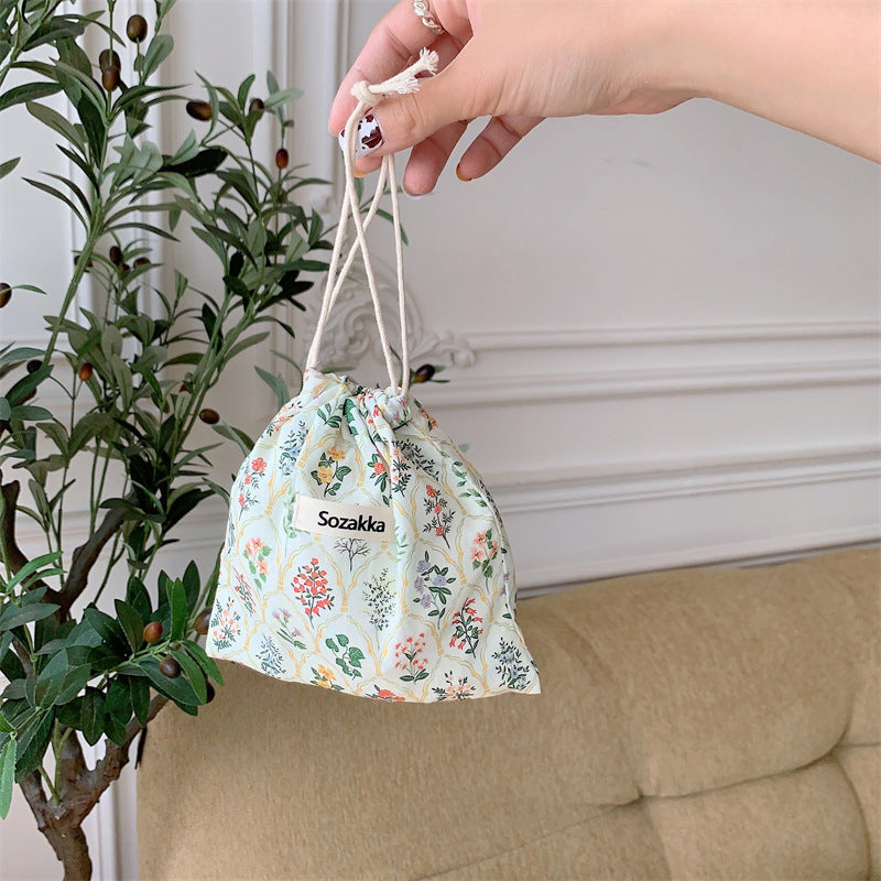 Floral Drawstring Storage Bags