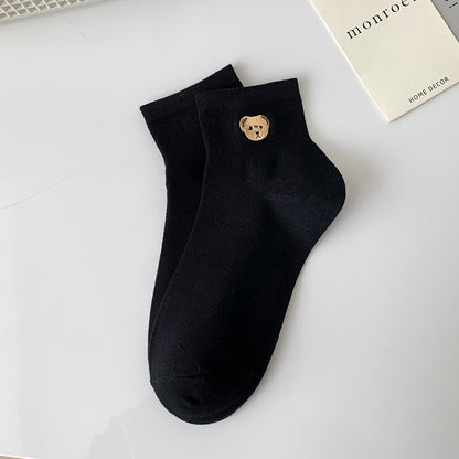 Rufia - Tiny Bear Patch Crew Socks