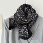 Scarvii - Floral Print Pleated Scarf