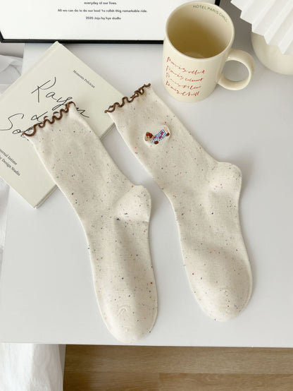 Rufia - Dachshund Lace Trim Crew Socks product image 3