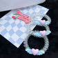 Telo - Blue Heart Wing Telephone Cord Hair Ties (Set of 3)