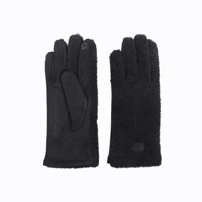 冬季手套男鹿皮羊羔绒保暖手套女骑行滑雪手套加绒加厚触屏手套男
