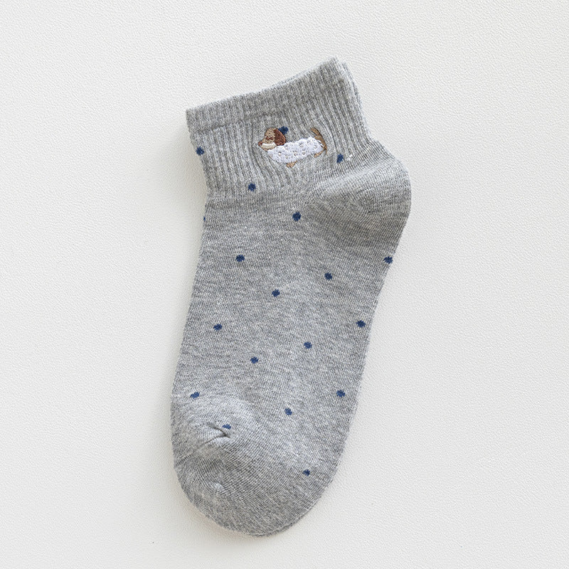Rufia - Tiny Puppy Dot Pattern Ankle Socks product image 10