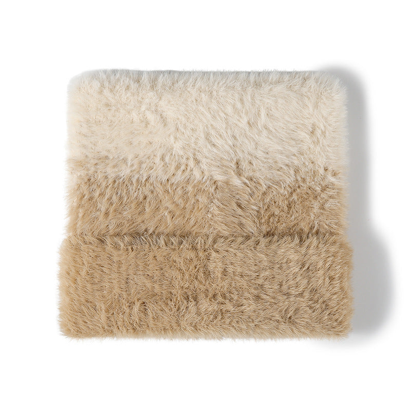 Pink fuzzy gradient knit beanie product view