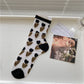 Rufia - Summer Black Tulip Floral Sheer Socks