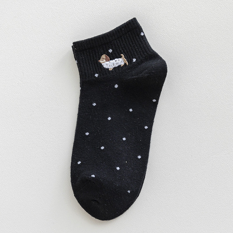 Rufia - Tiny Puppy Dot Pattern Ankle Socks product image 9