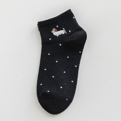 Rufia - Tiny Puppy Dot Pattern Ankle Socks product image 9