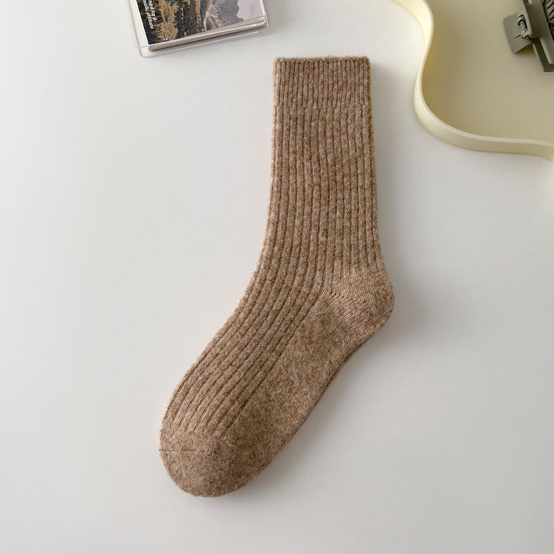 Rufia - Thickened Solid Color Wool Blend Socks