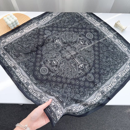 Scarvii - Paisley Floral Ornate Border Square Scarf