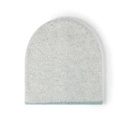 Blush Pink reversible contrast-edge knit beanie product view