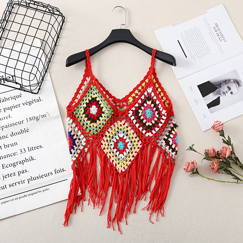 Crosa - Handmade Bohemian Crochet Design Camisole - A Perfect Summer Top Tank