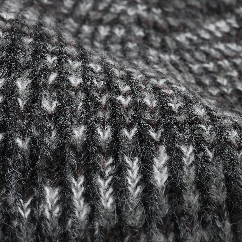 Rose Pink heathered ribbed cuffed knit beanie product view