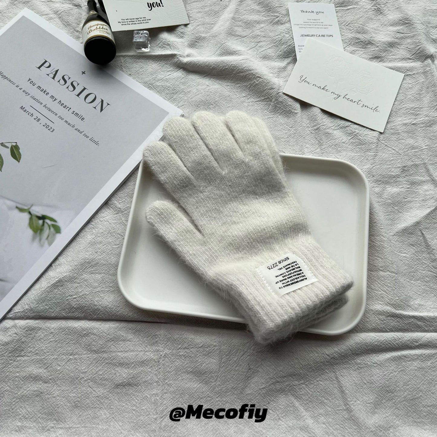 Product image for Gloving - Ribbed Cuff Gloves (White)
