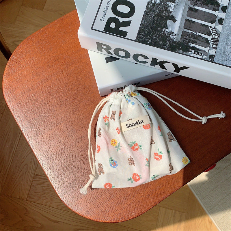 Floral Drawstring Storage Bags