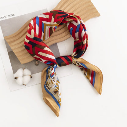 Scarvii stripe scarf head wrap shown with striped pattern and edges visible