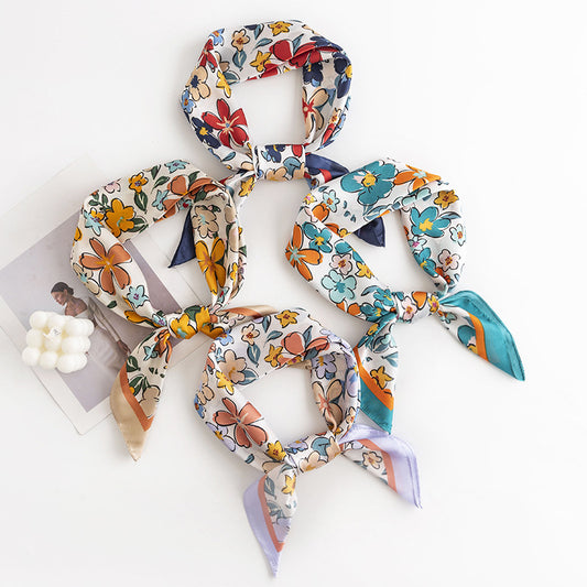 Scarvii - Cute Floral Square Scarf