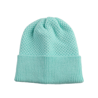 Mint ribbed cuff knit beanie product view