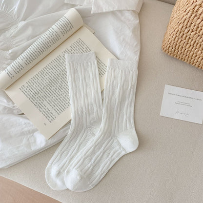 Rufia - Classic Cable Knit Crew Socks