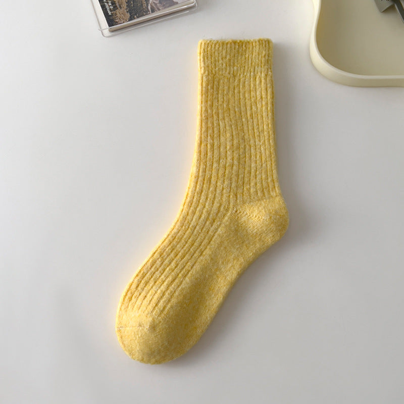 Rufia - Thickened Solid Color Wool Blend Socks