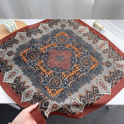 Product image for Scarvii - Paisley Floral Pattern Scarf (Red)