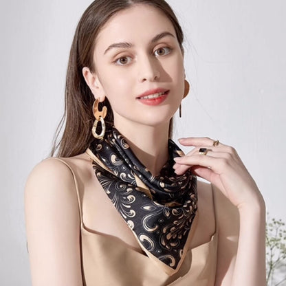 Scarvii Paisley scarf head wrap folded showing paisley pattern