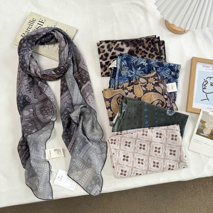 Scarvii - Semi-Sheer Print Scarf