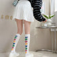 Rufia - Smiley Face and Heart Patterned Knee-High Socks