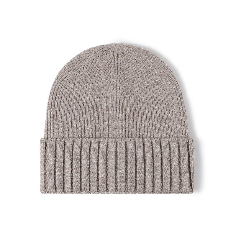 Navy classic solid ribbed cuffed beanie product view