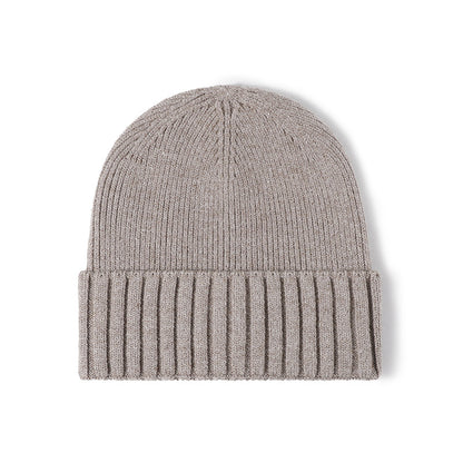 Navy classic solid ribbed cuffed beanie product view