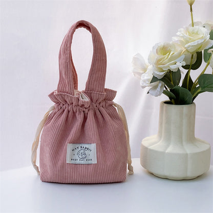 Cosbai - Rectangular Patch Drawstring Handheld Storage Bag