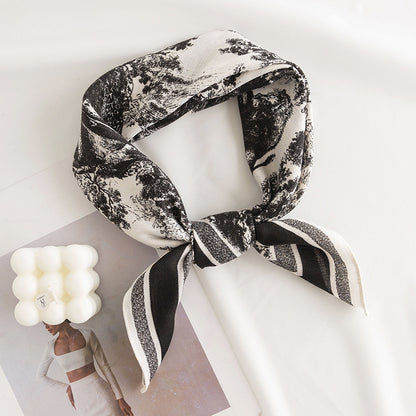 Scarvii - Retro Print Small Square Scarf