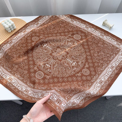 Scarvii - Paisley Floral Ornate Border Square Scarf