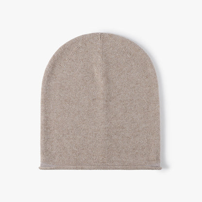Brown soft knit ear-coverage beanie