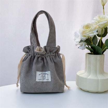 Cosbai - Rectangular Patch Drawstring Handheld Storage Bag
