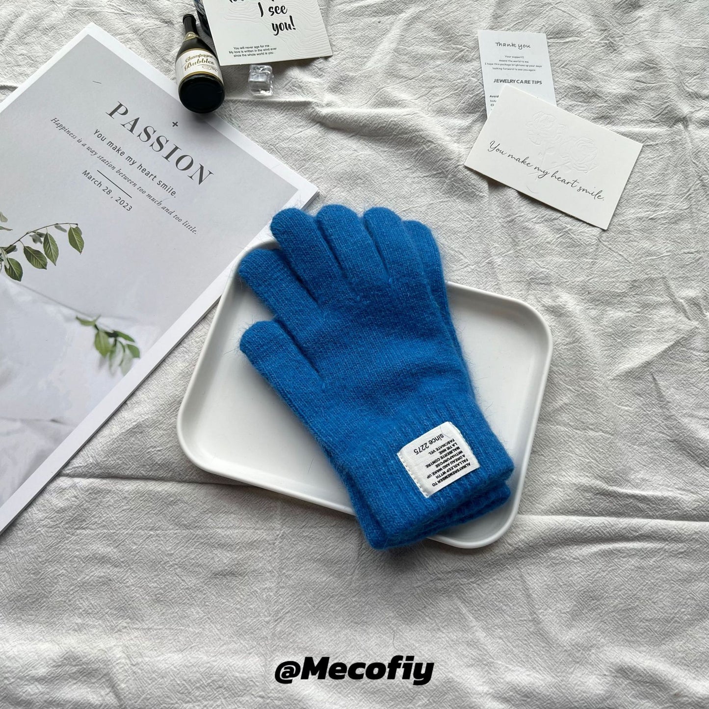 Product image for Gloving - Ribbed Cuff Gloves (Blue)