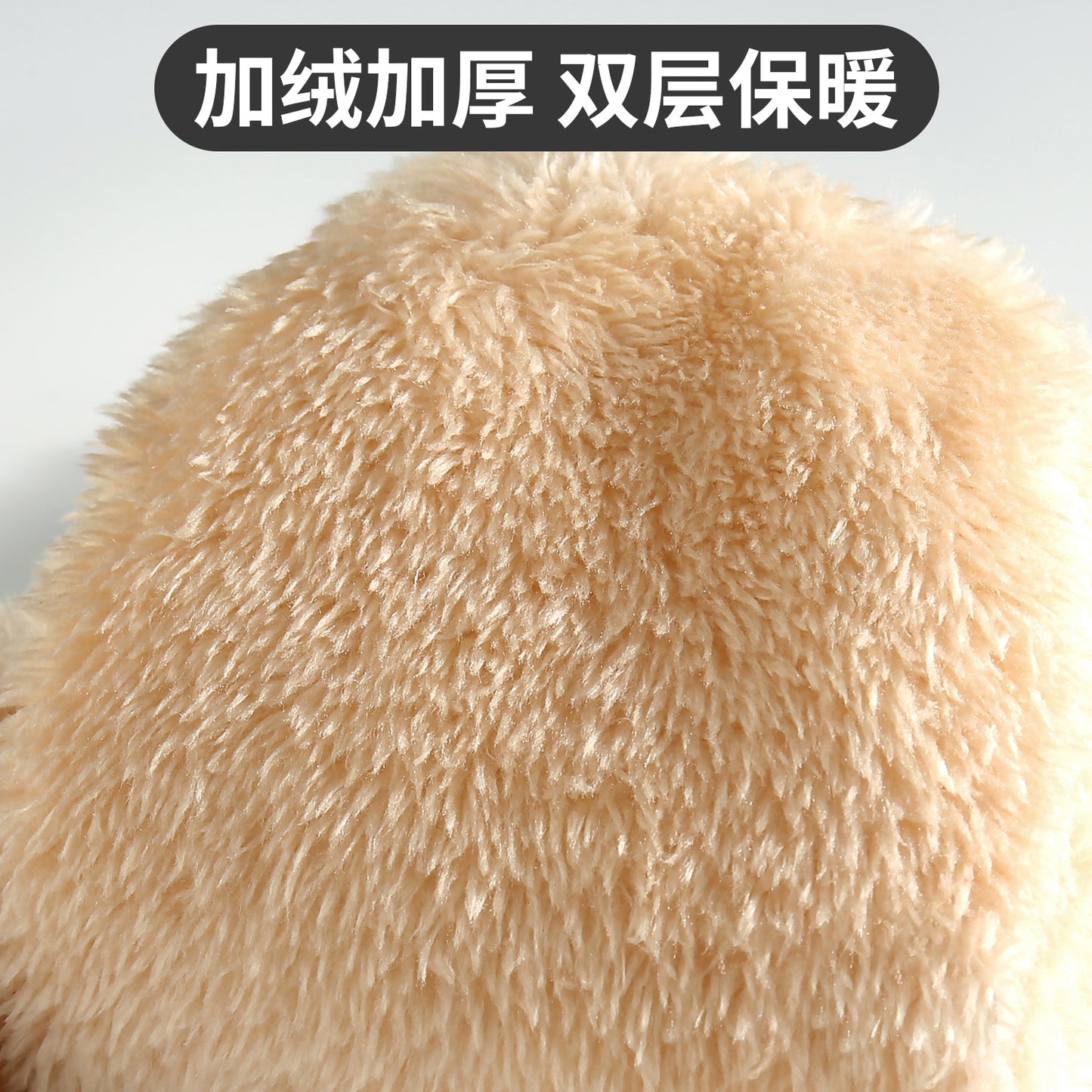 新款包套手套女士秋冬季双层加绒加厚保暖防寒针织手套连指手套